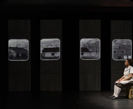 Beryl Bain – Lighting Design by Shawn Henry, Projection Design by Jason J. Brown, Set Design by Michael Gorden Spence, Costume Design by Des’ree Gray, Photo by Michael Cooper